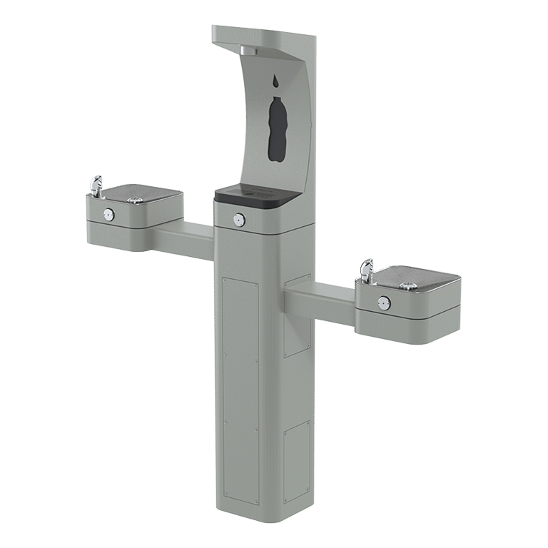 3612 ADA Outdoor Stainless Steel Bottle Filler and Dual Fountain