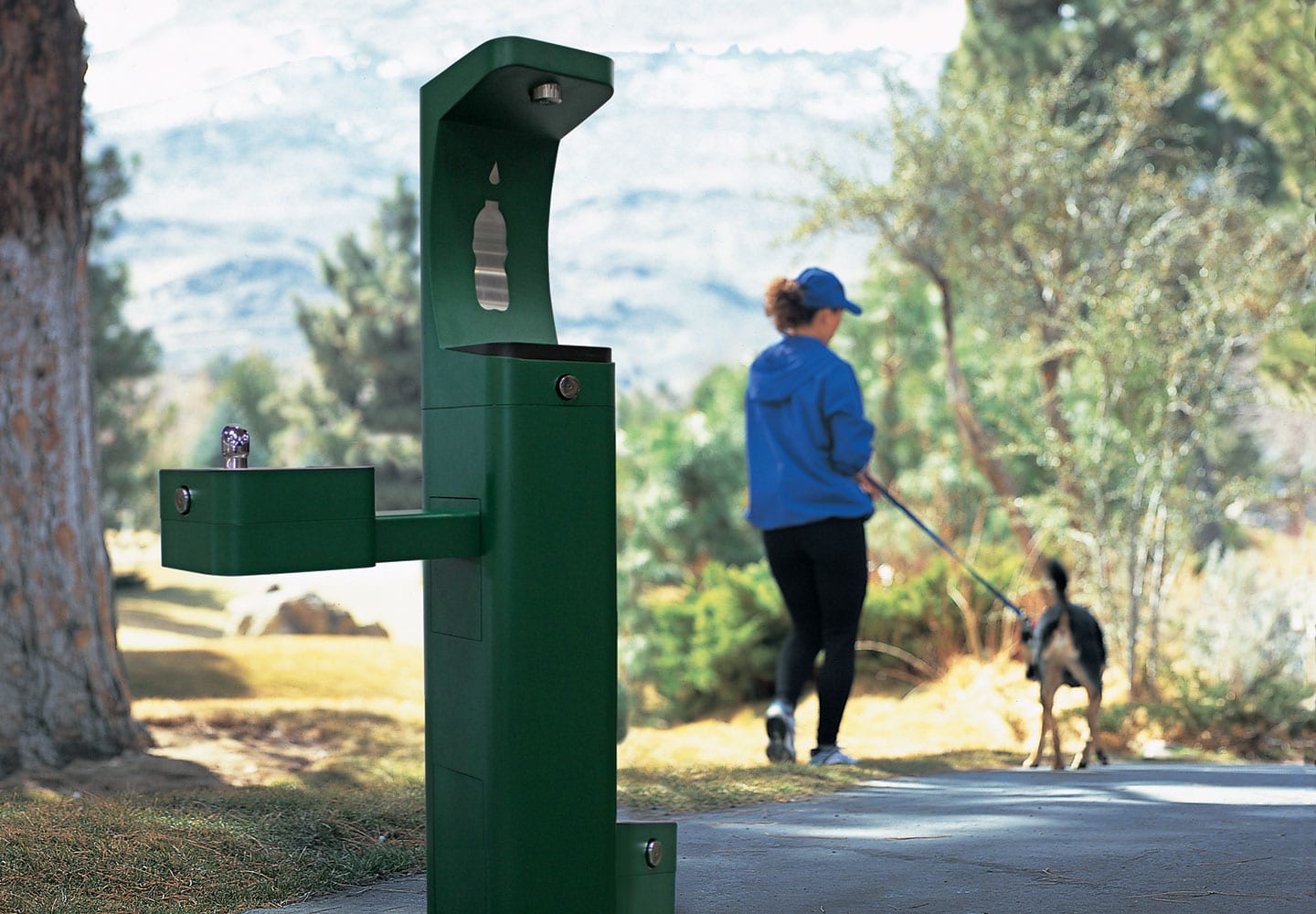 Outdoor Drinking Fountain & Bottle Filler and with Dog Bowl